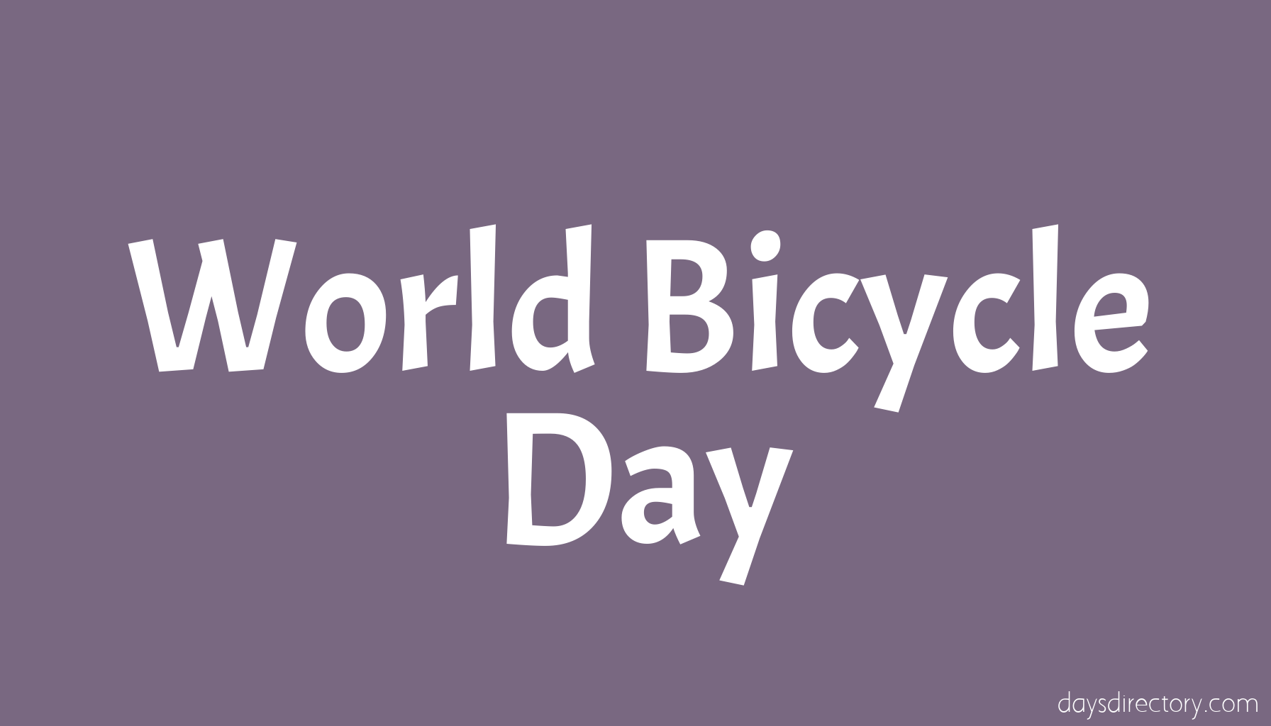 World Bicycle Day