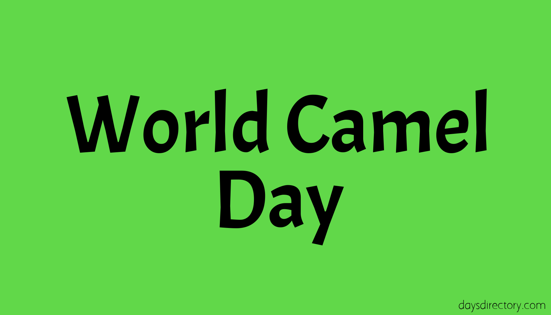 World Camel Day