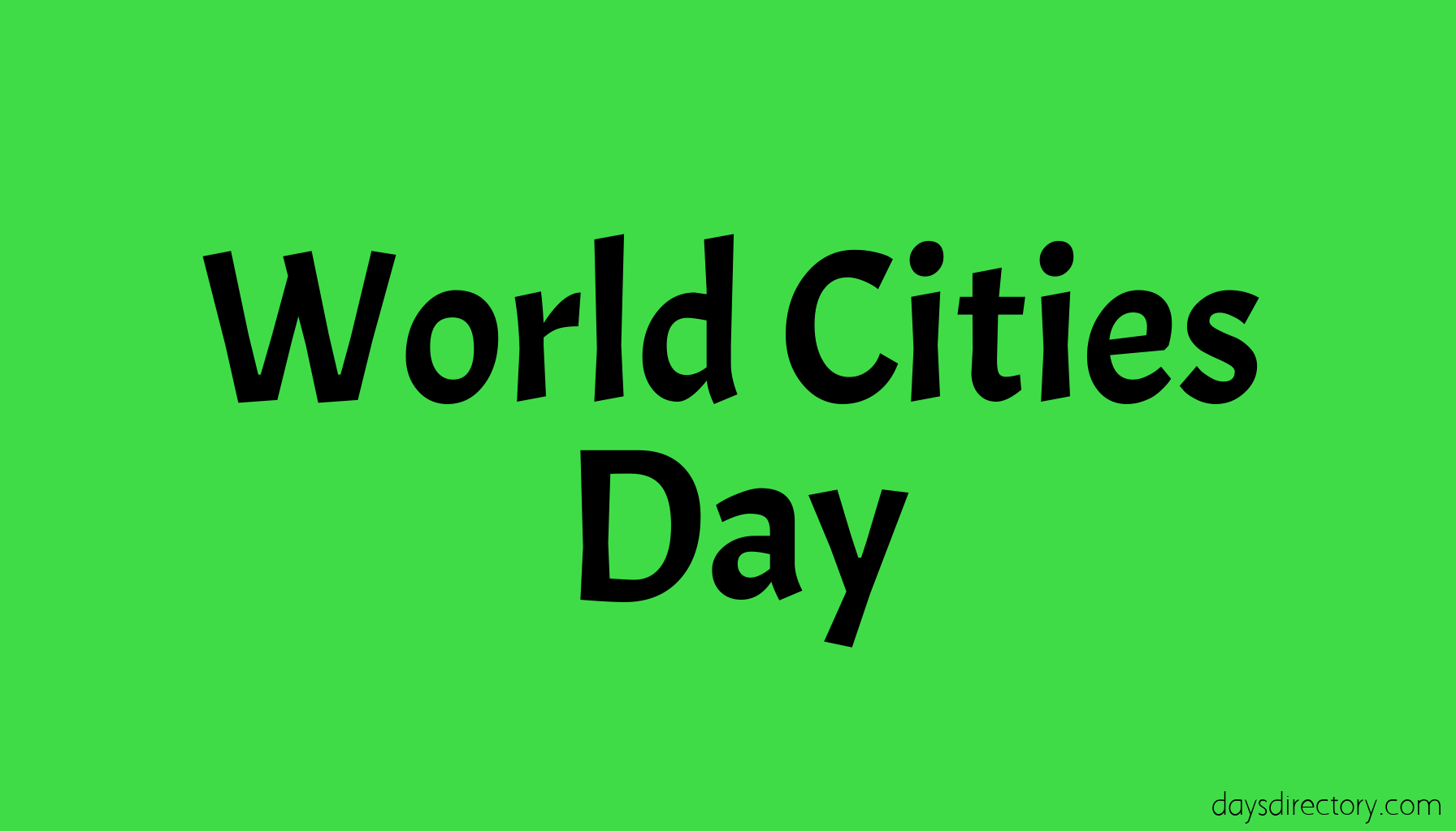 World Cities Day