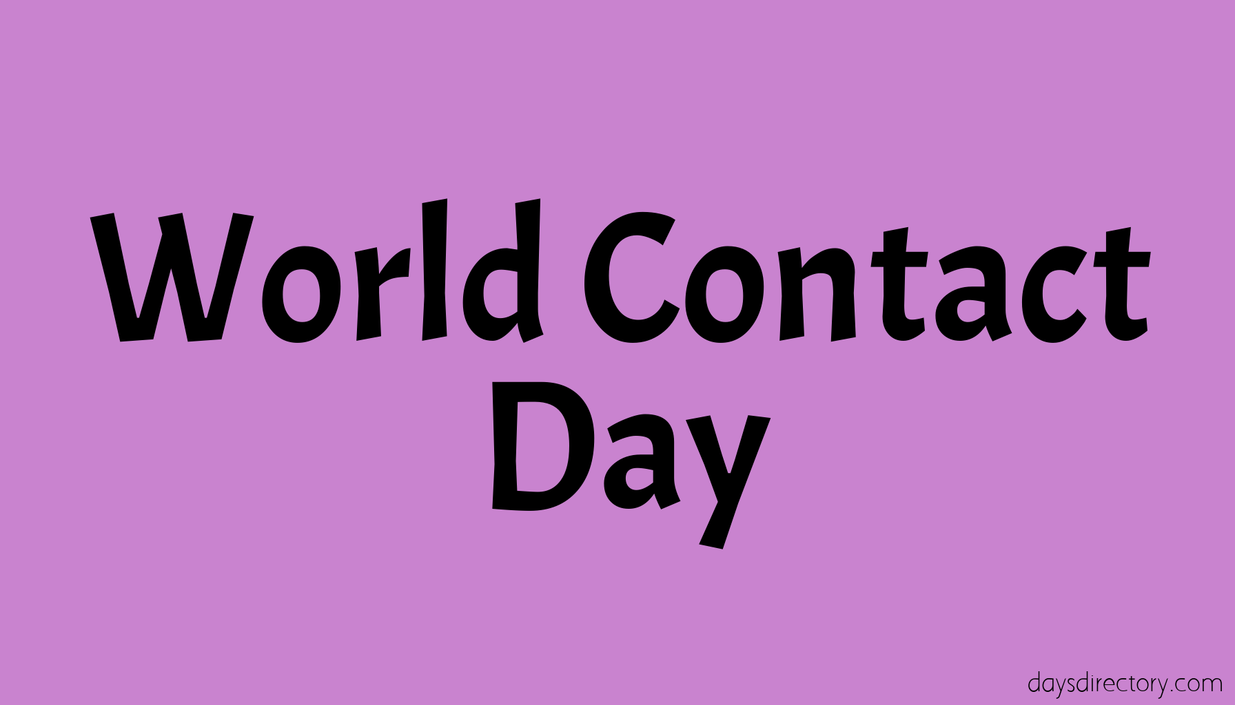 World Contact Day
