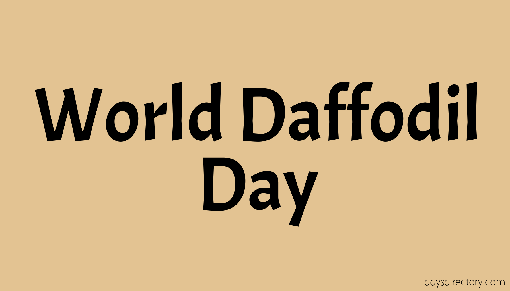 World Daffodil Day