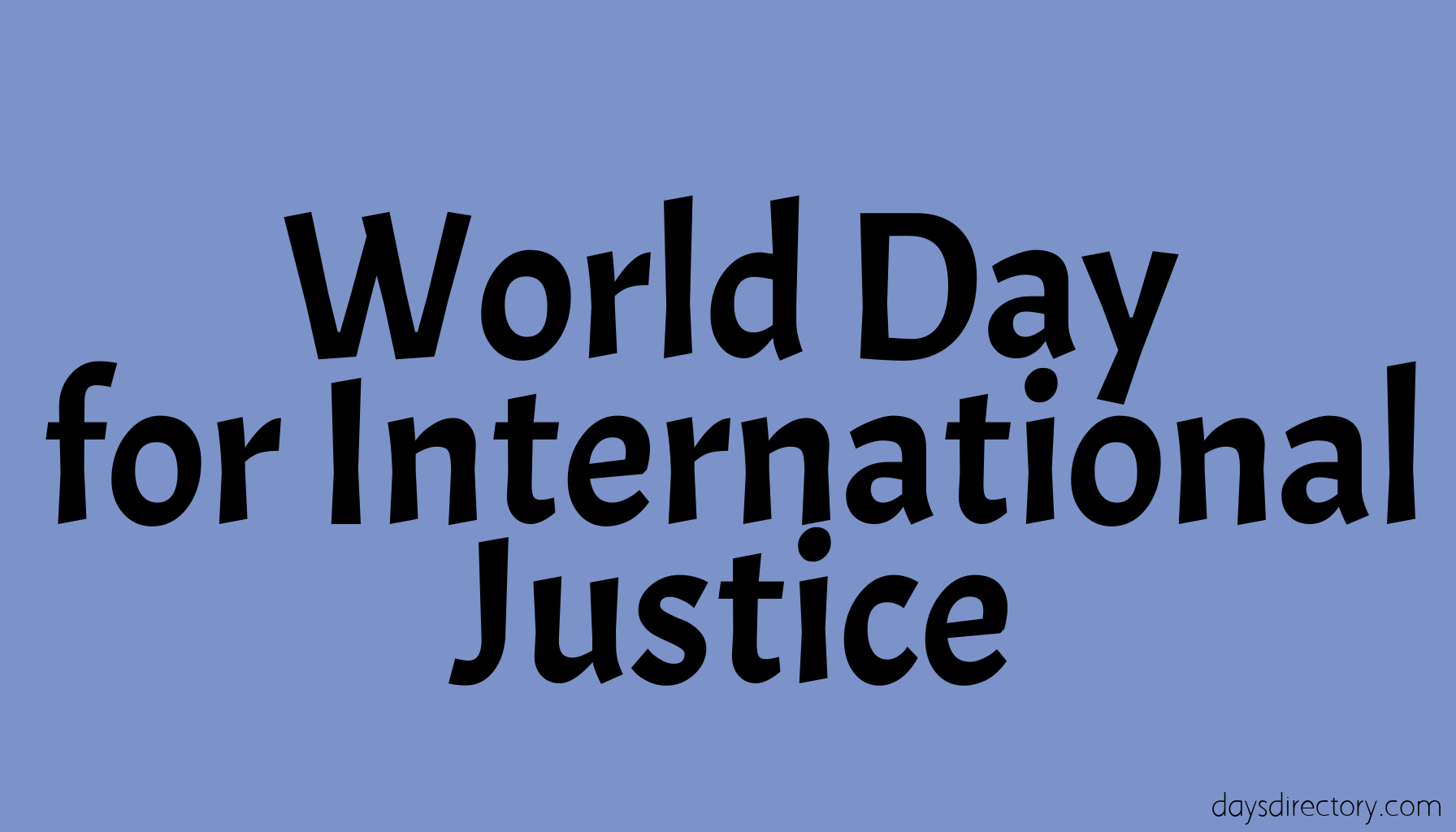 World Day for International Justice