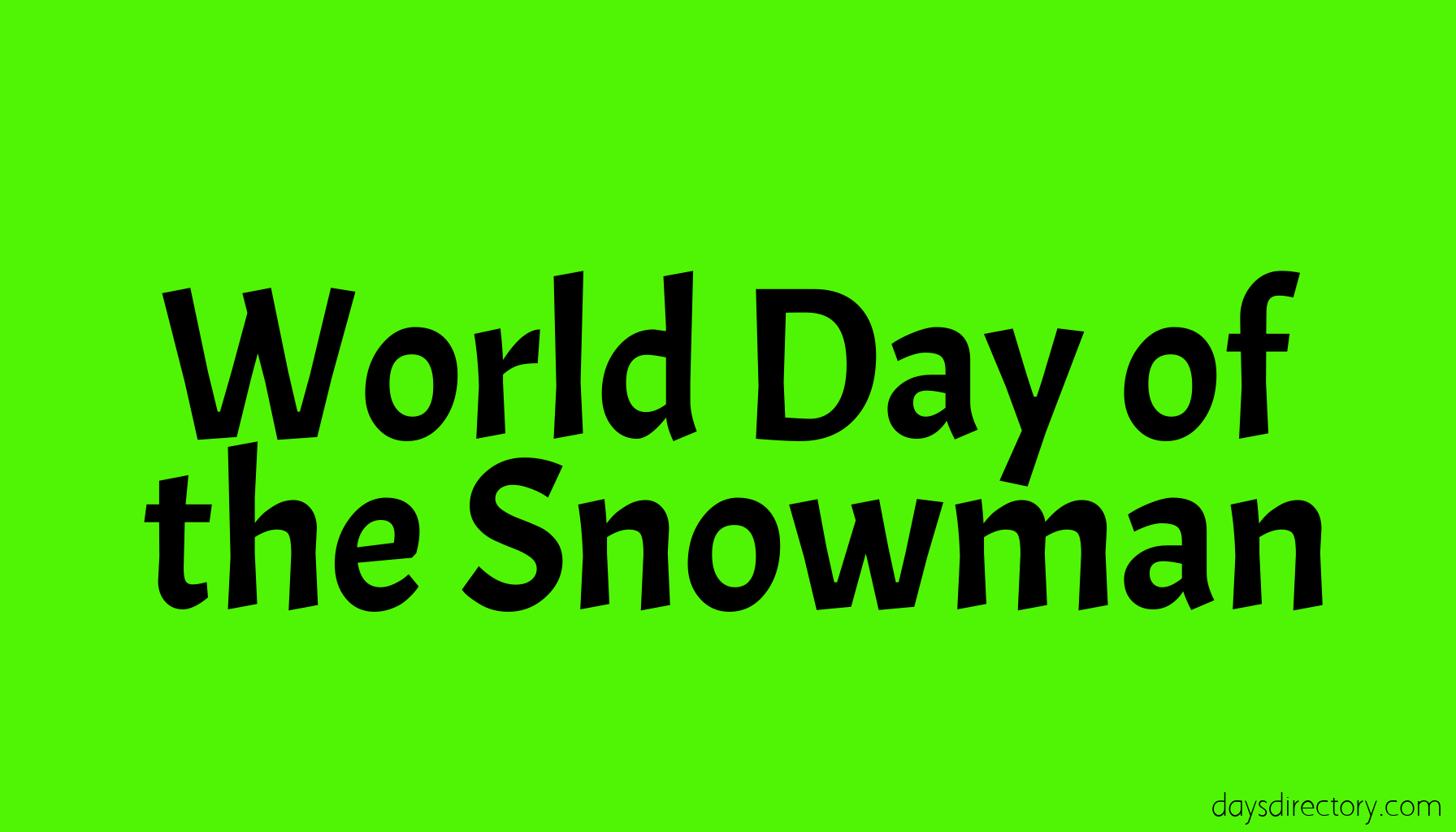 World Day of the Snowman