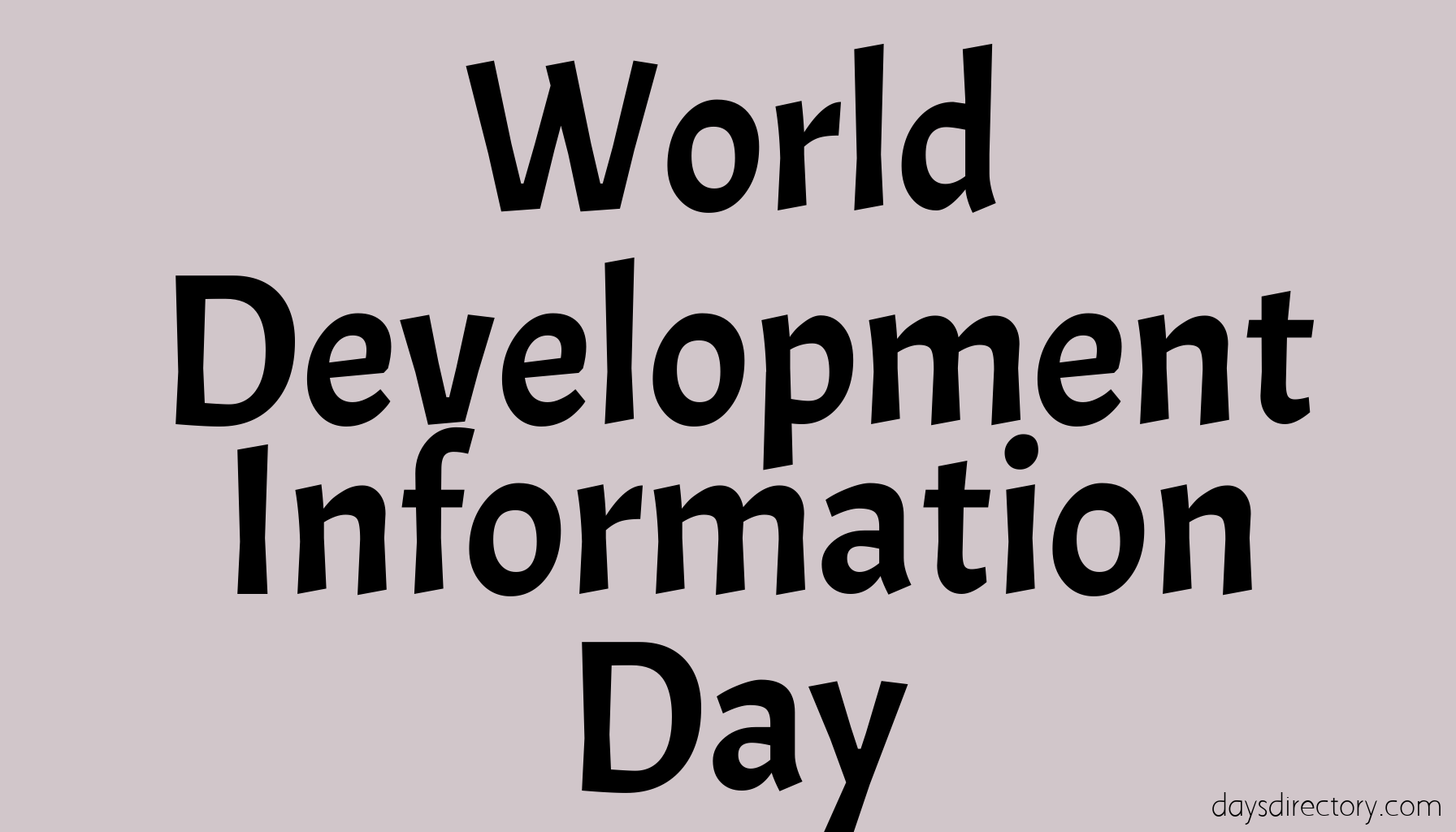 World Development Information Day