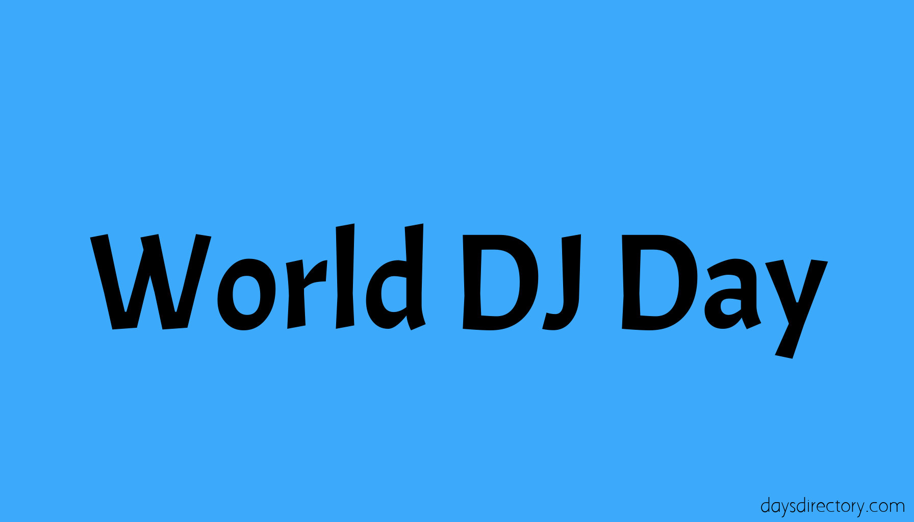 World DJ Day