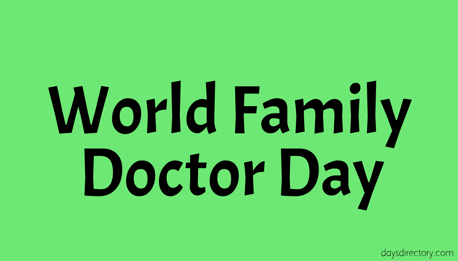 World Family Doctor Day