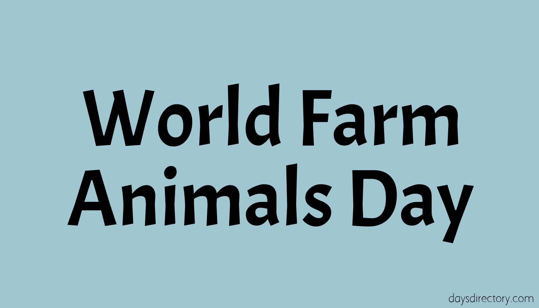 World Farm Animals Day