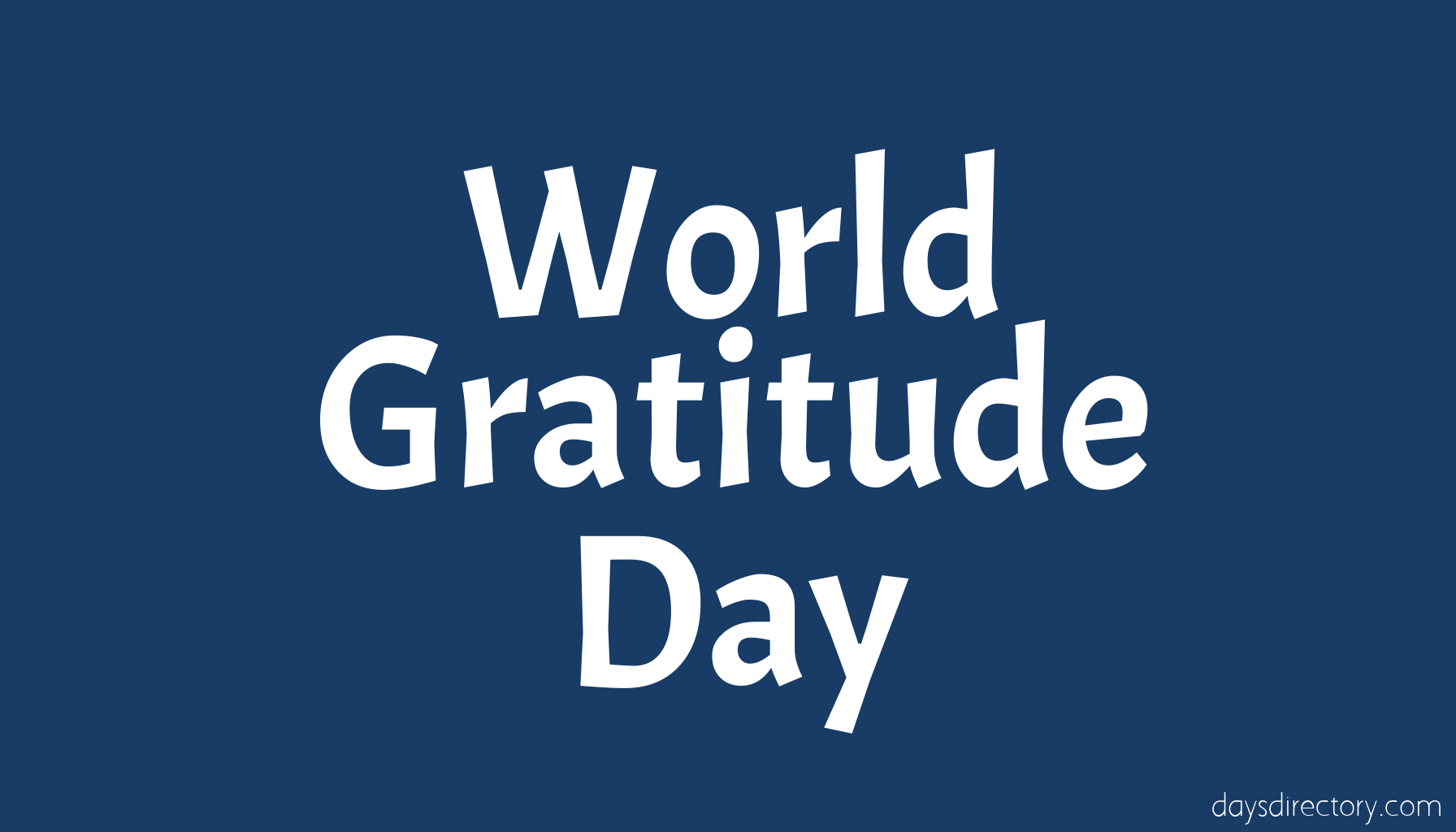 World Gratitude Day