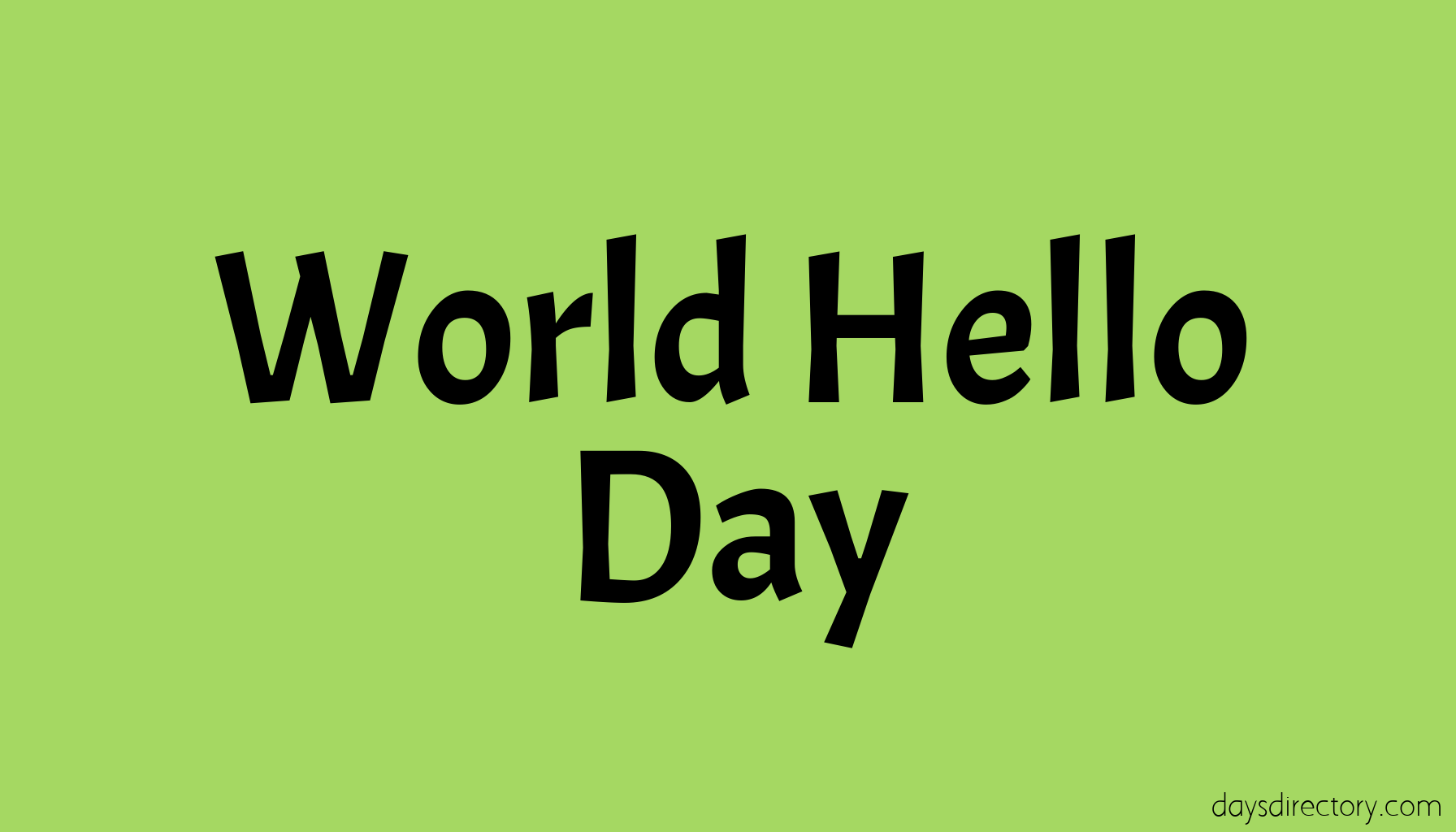 World Hello Day