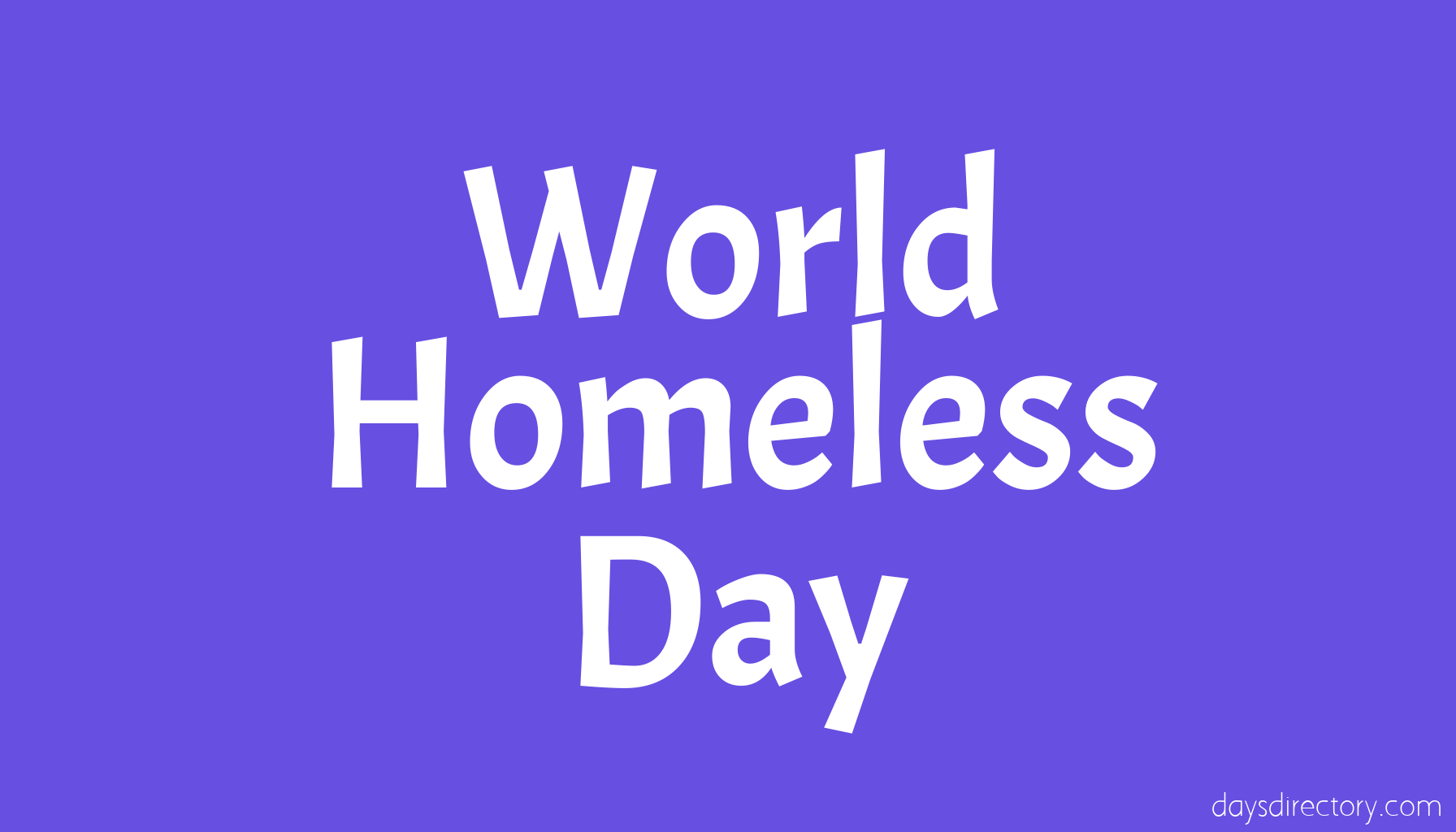 World Homeless Day
