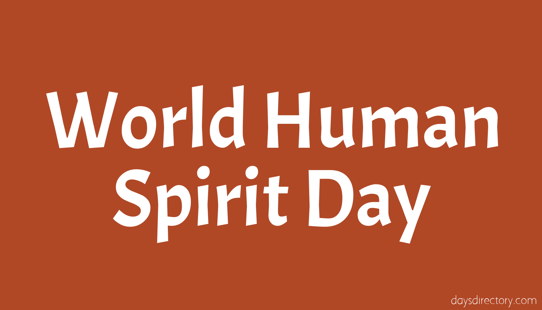 World Human Spirit Day