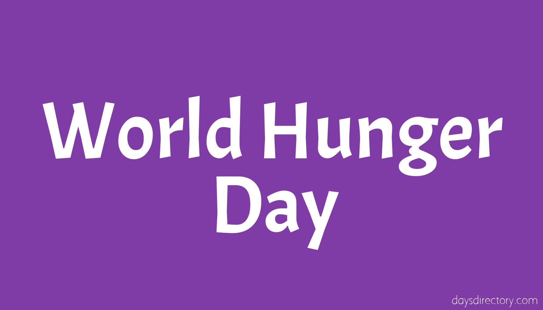 World Hunger Day