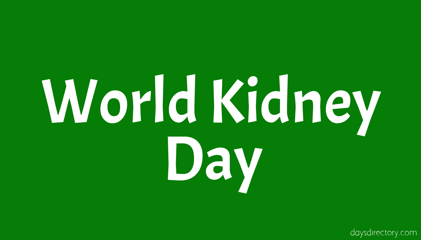 World Kidney Day