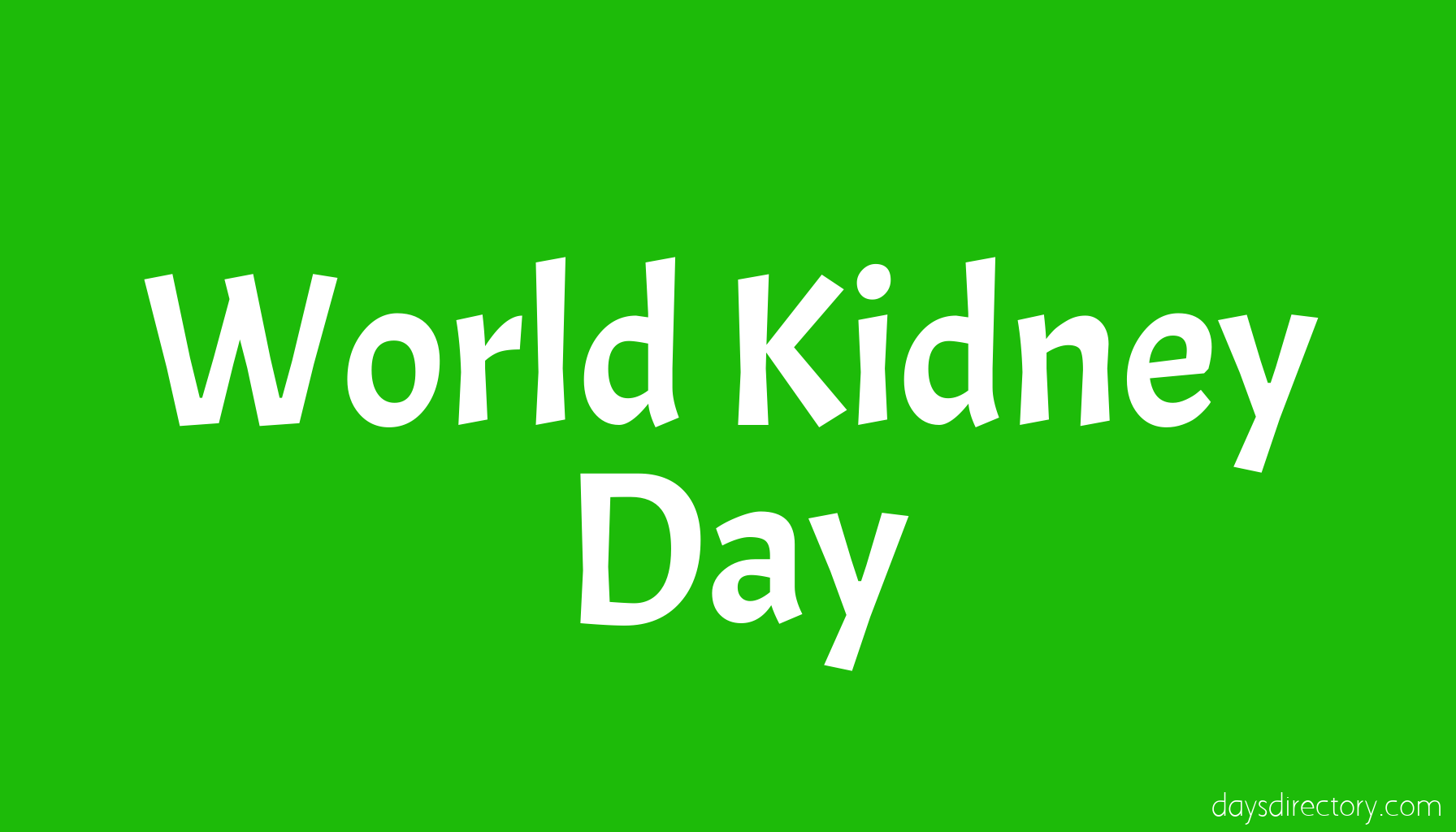 World Kidney Day