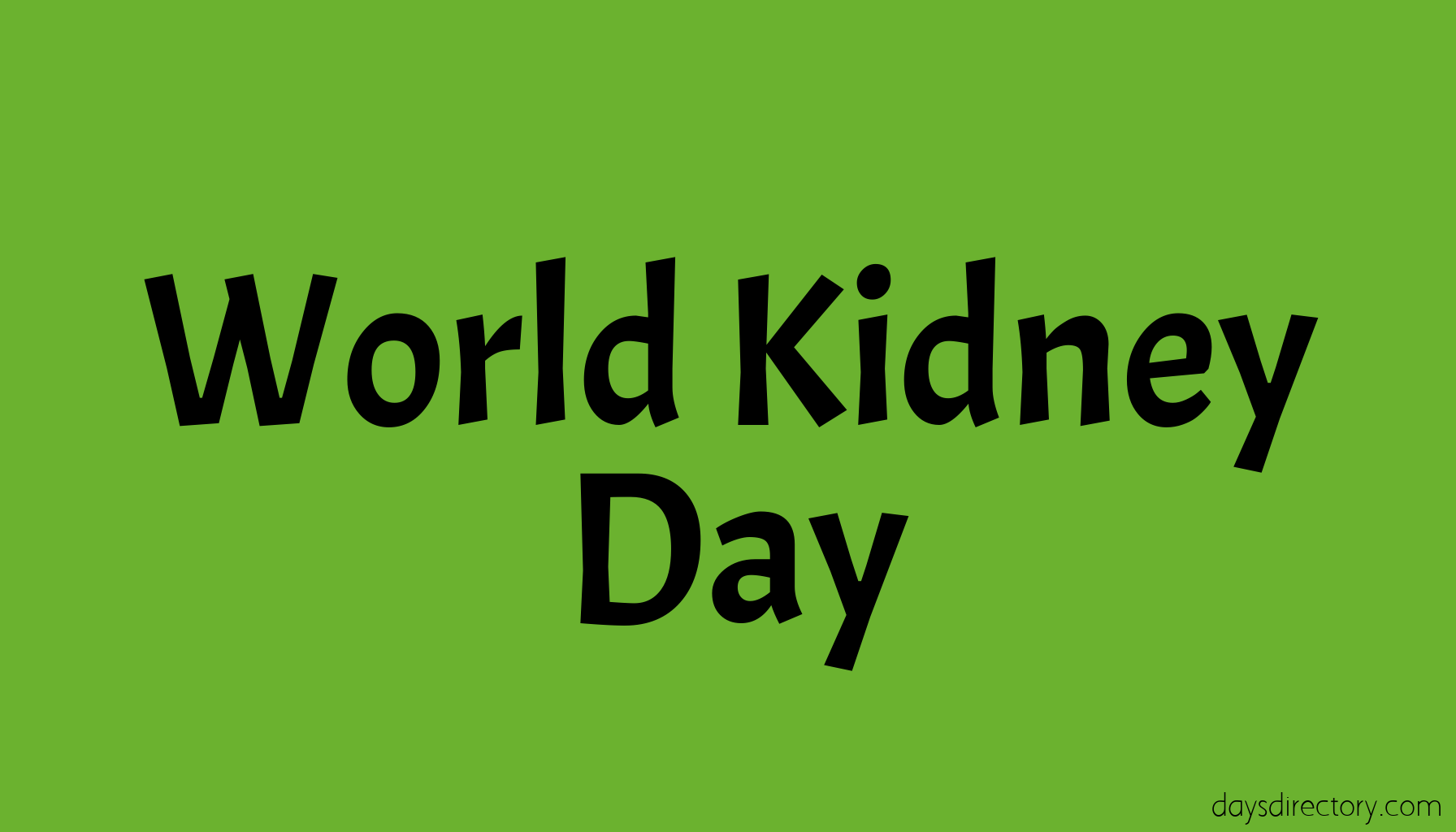 World Kidney Day