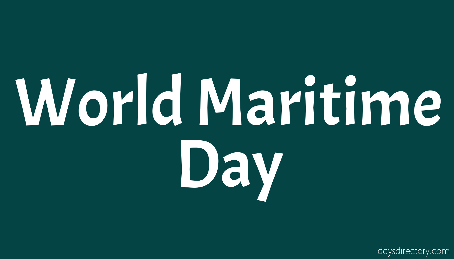 World Maritime Day