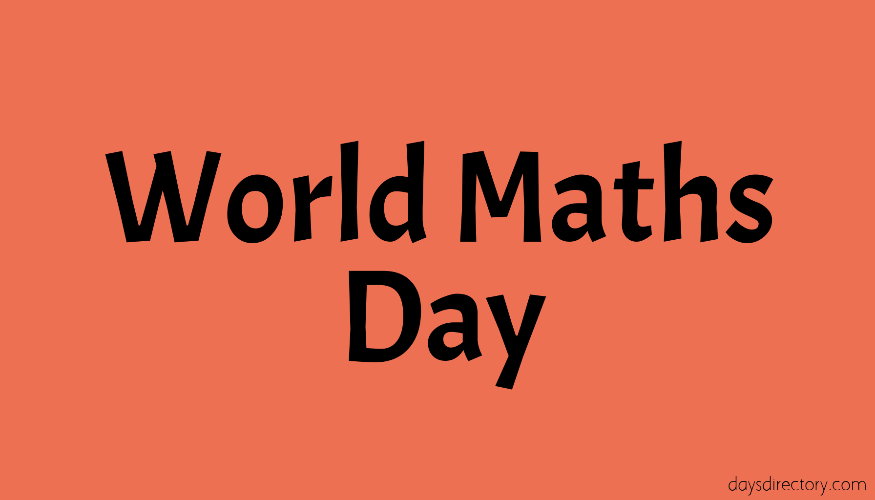 World Maths Day