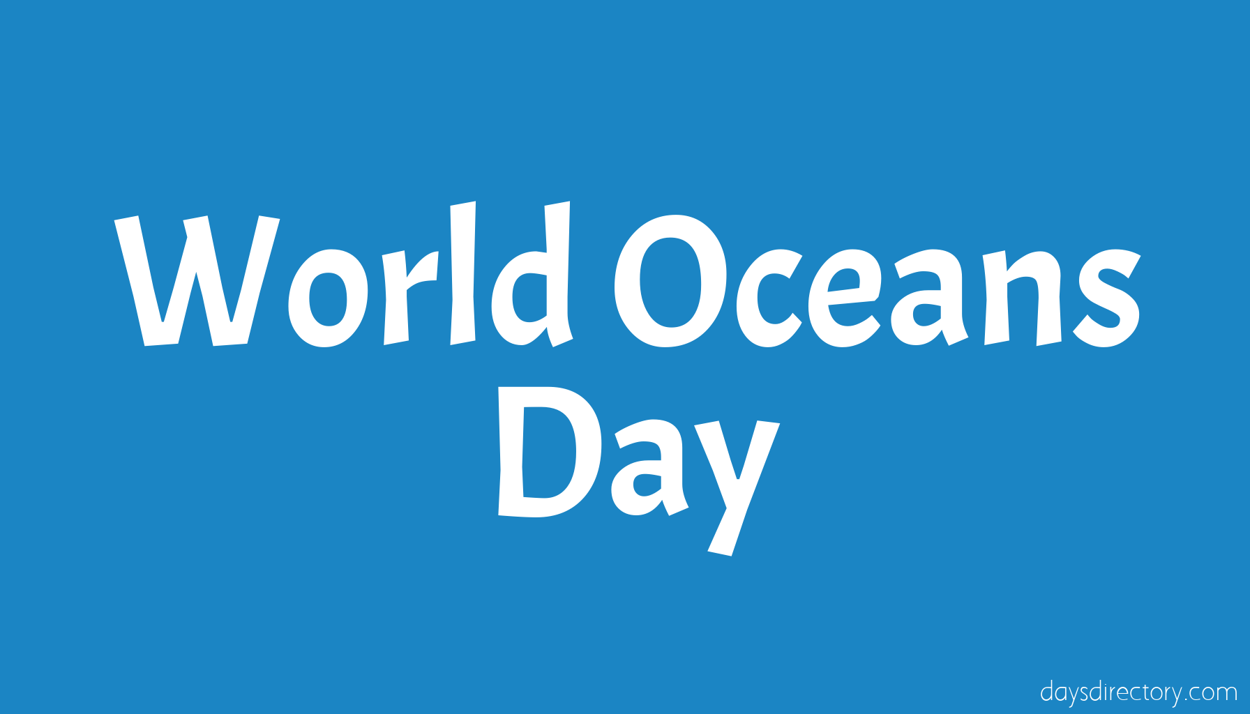 World Oceans Day