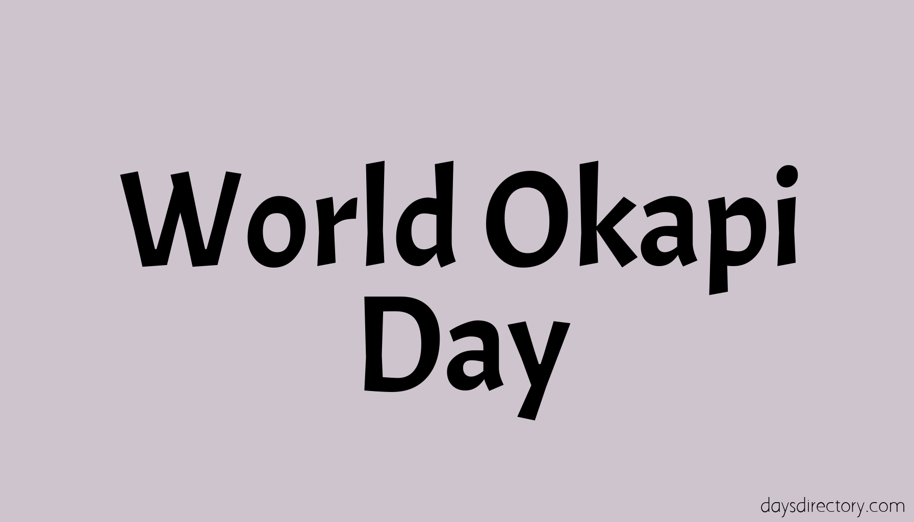 World Okapi Day