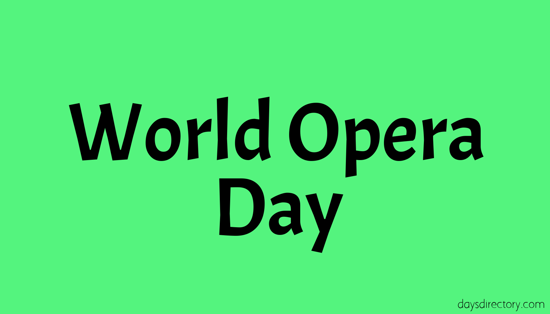 World Opera Day