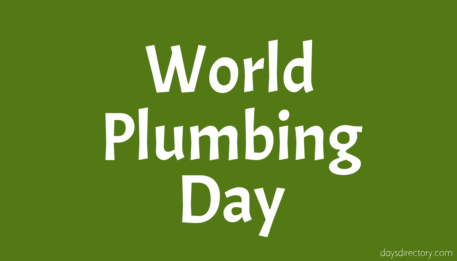 World Plumbing Day