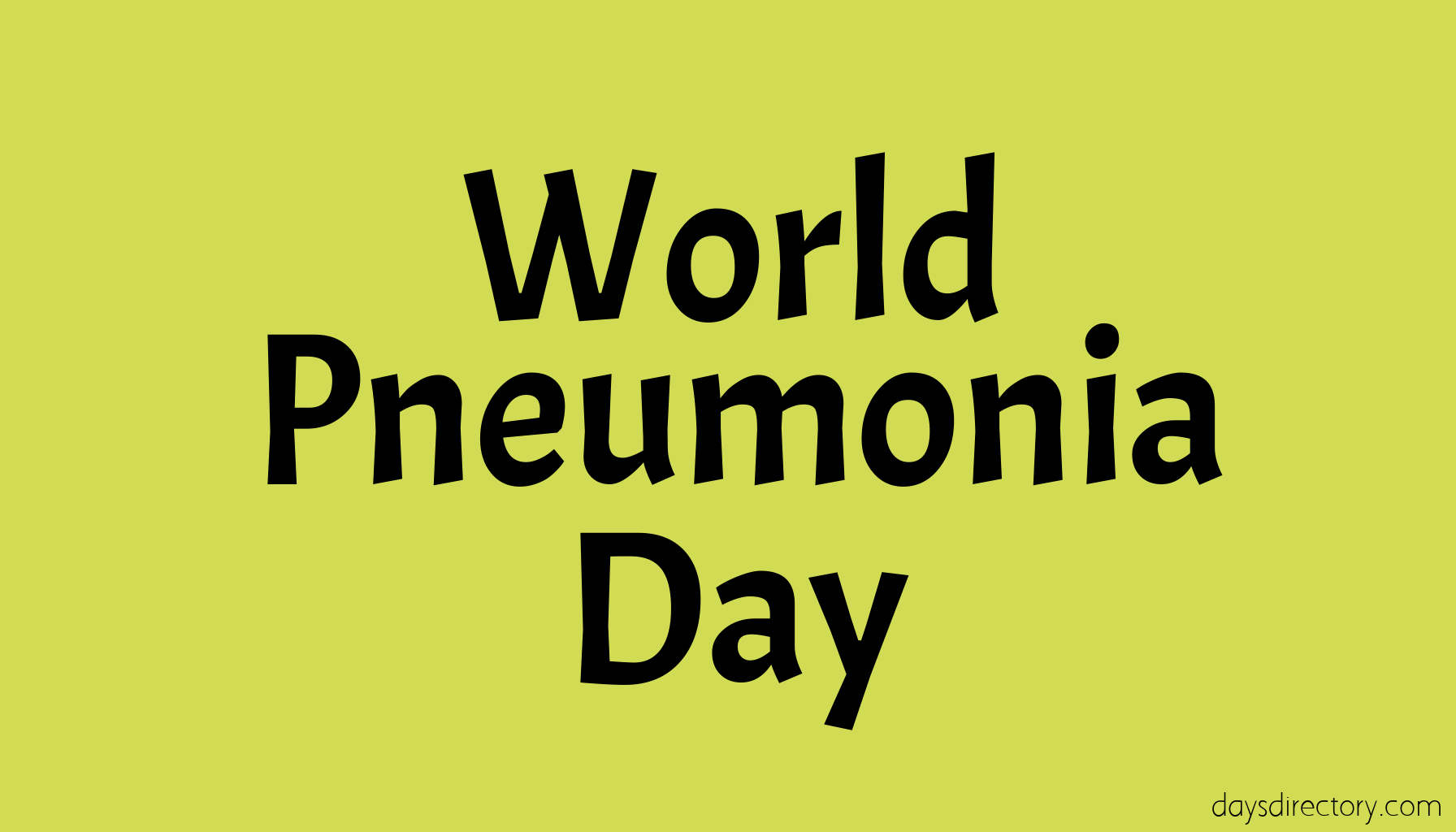 World Pneumonia Day