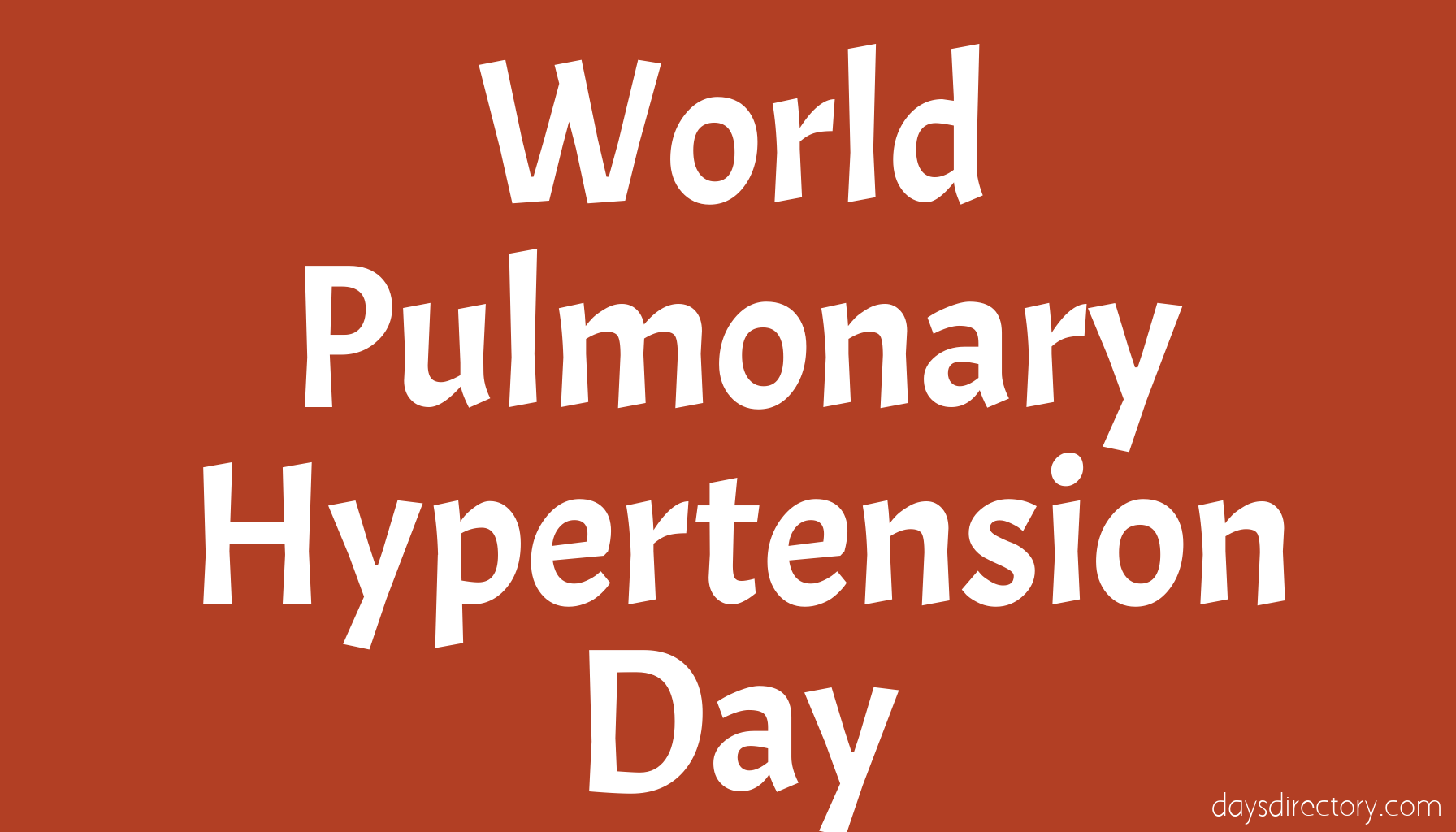 World Pulmonary Hypertension Day