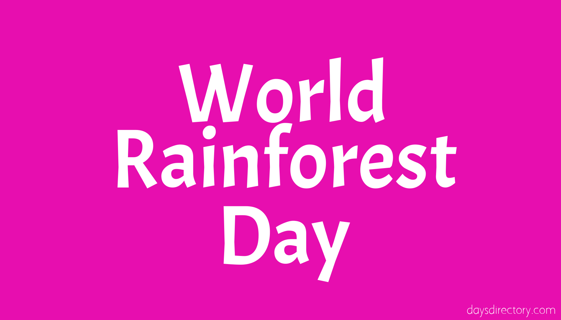 World Rainforest Day