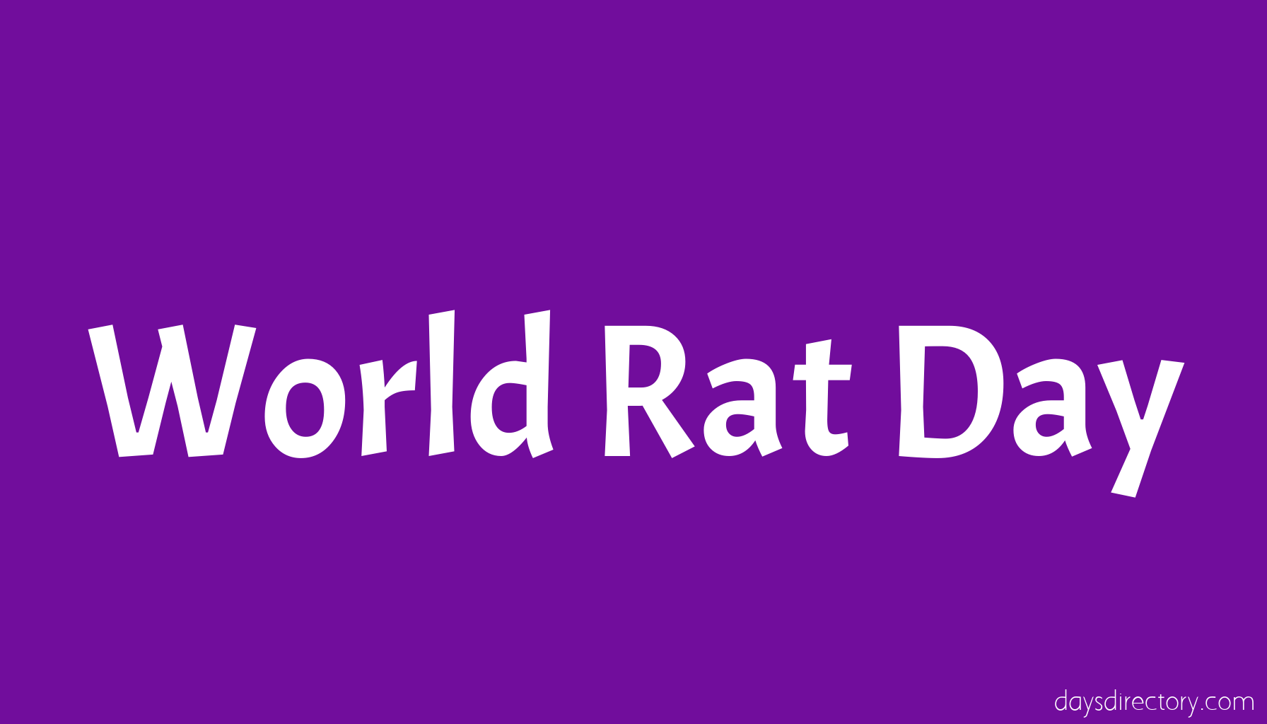 World Rat Day