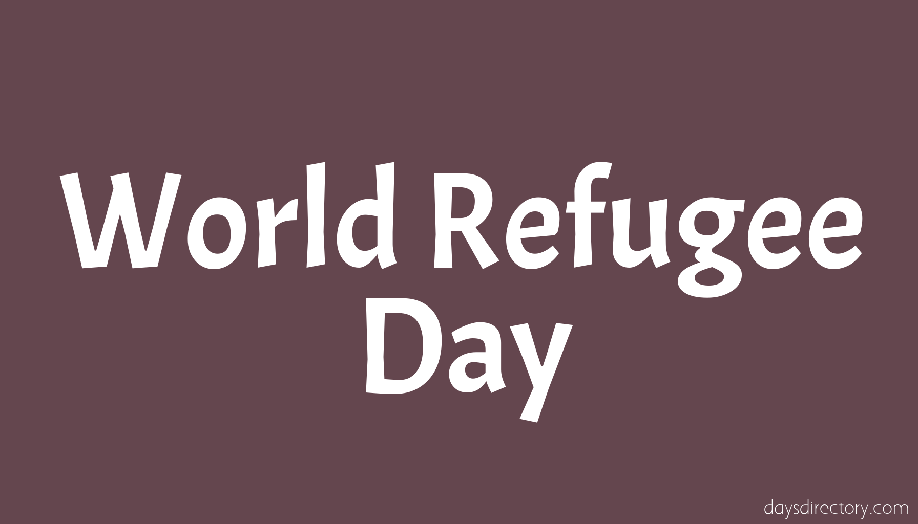 World Refugee Day