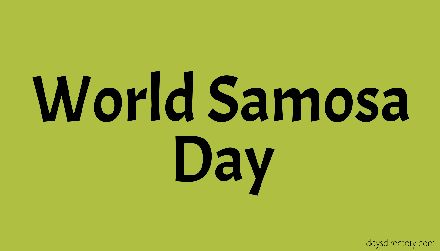 World Samosa Day