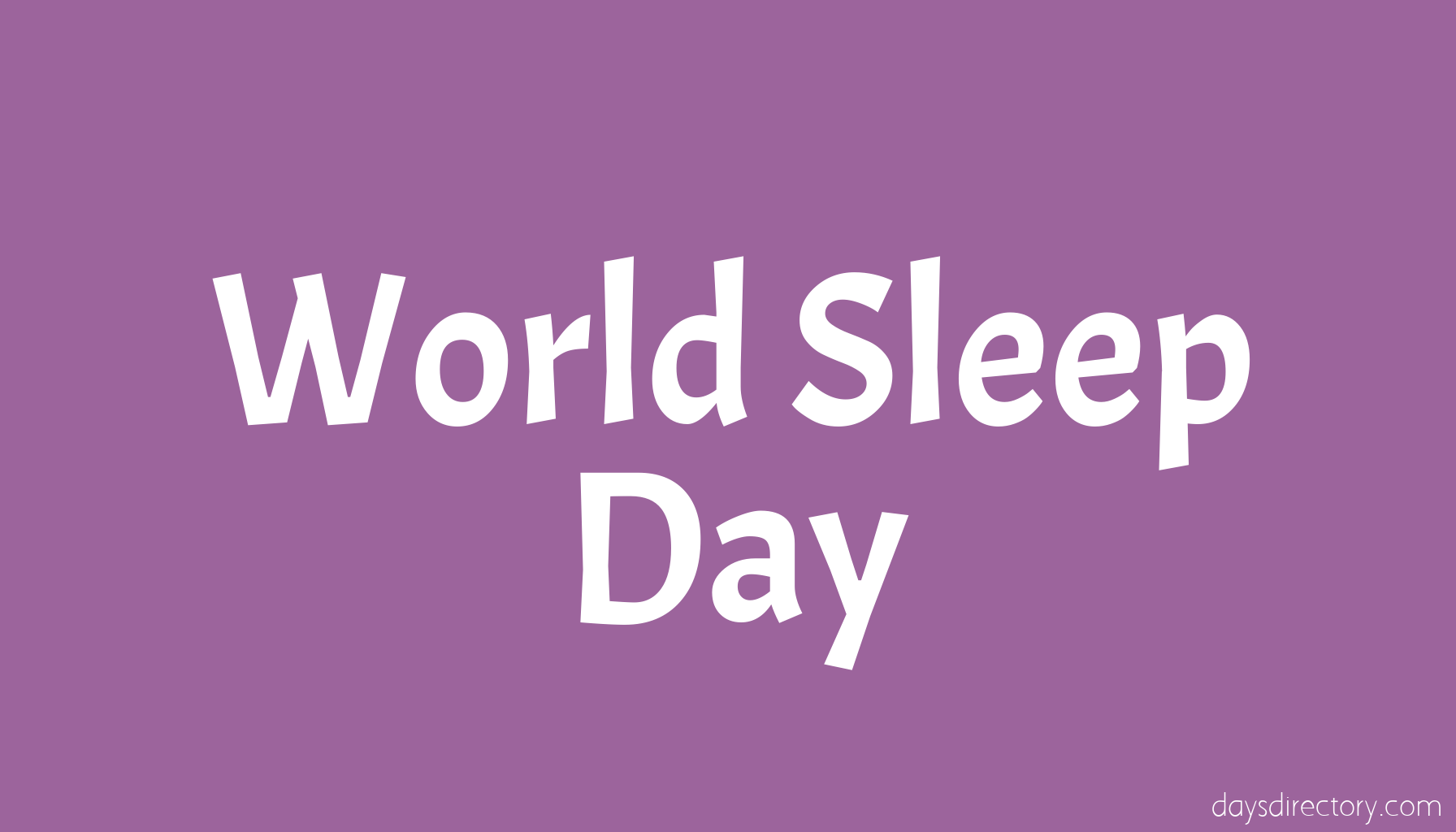 World Sleep Day