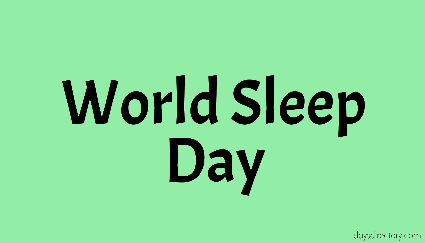 World Sleep Day