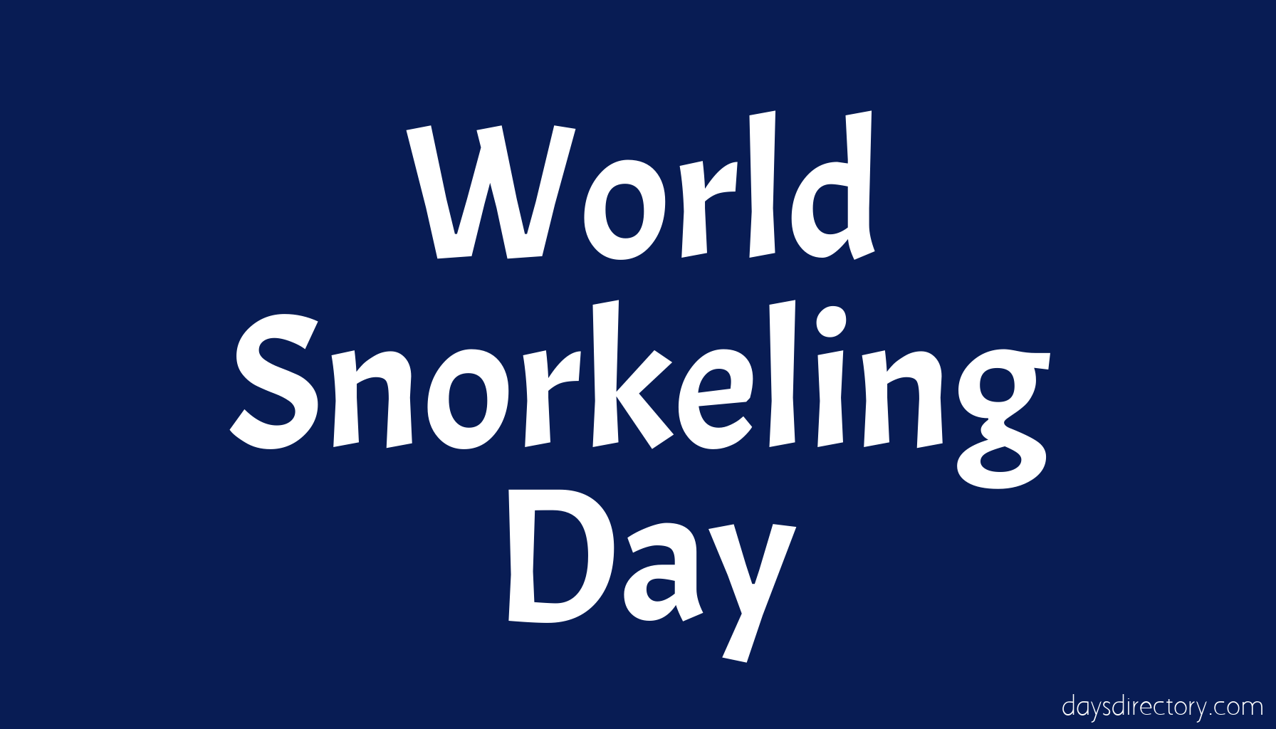 World Snorkeling Day
