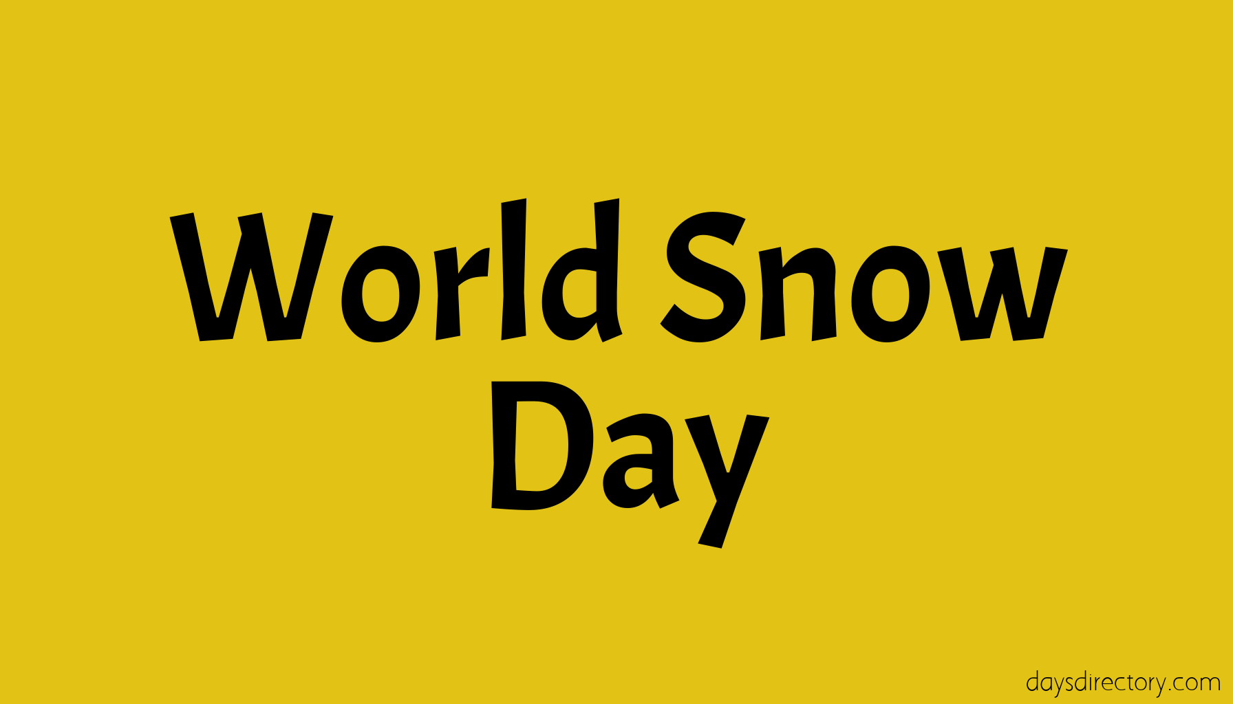World Snow Day