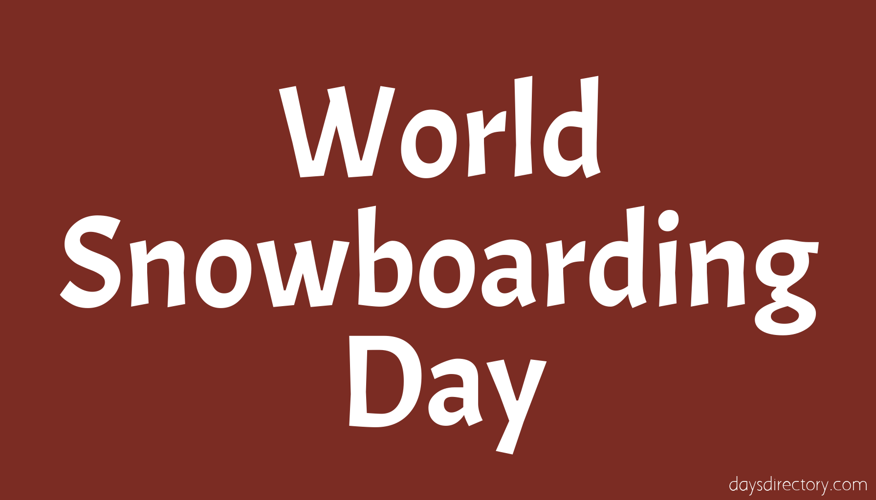 World Snowboarding Day