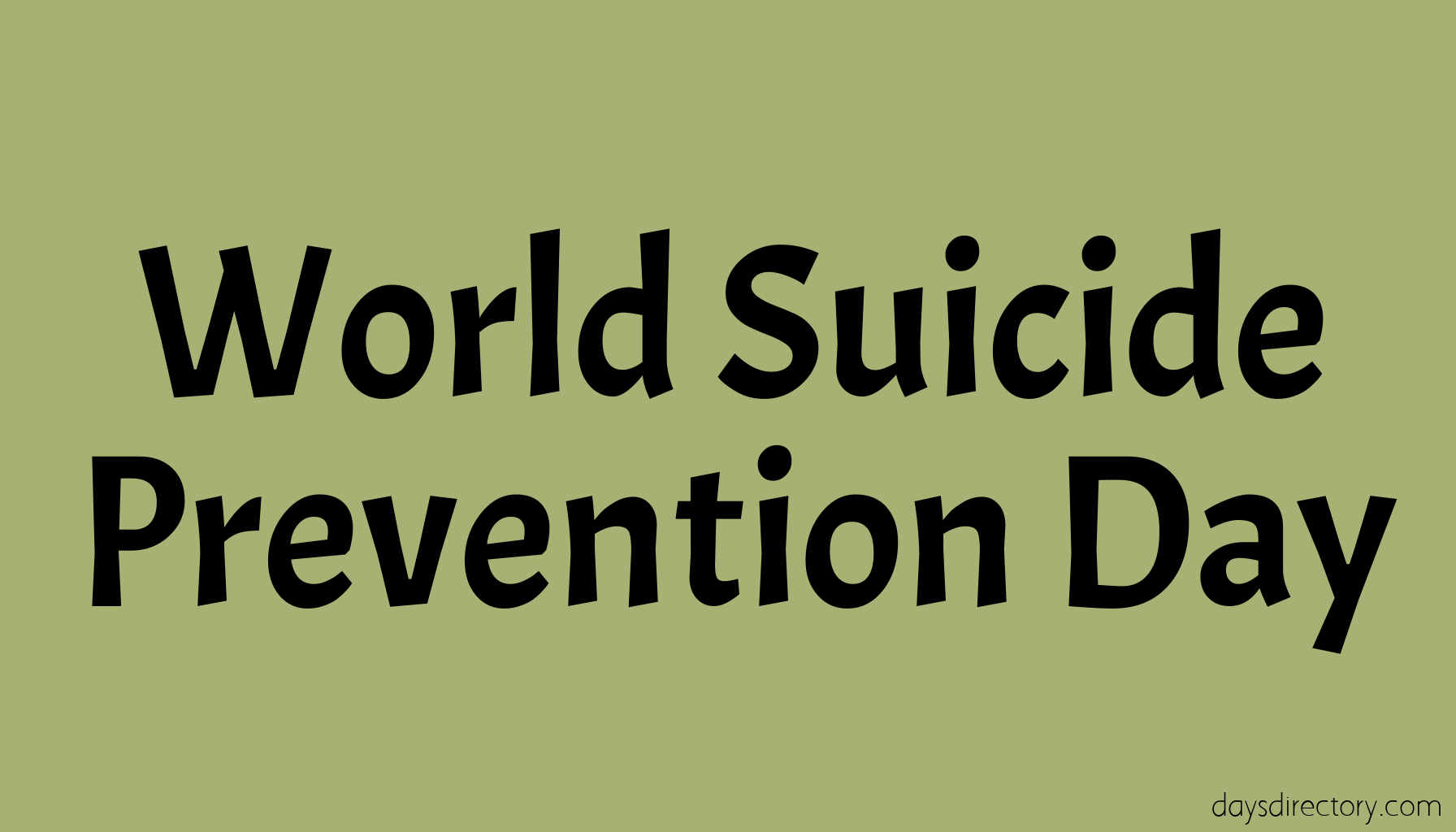 World Suicide Prevention Day