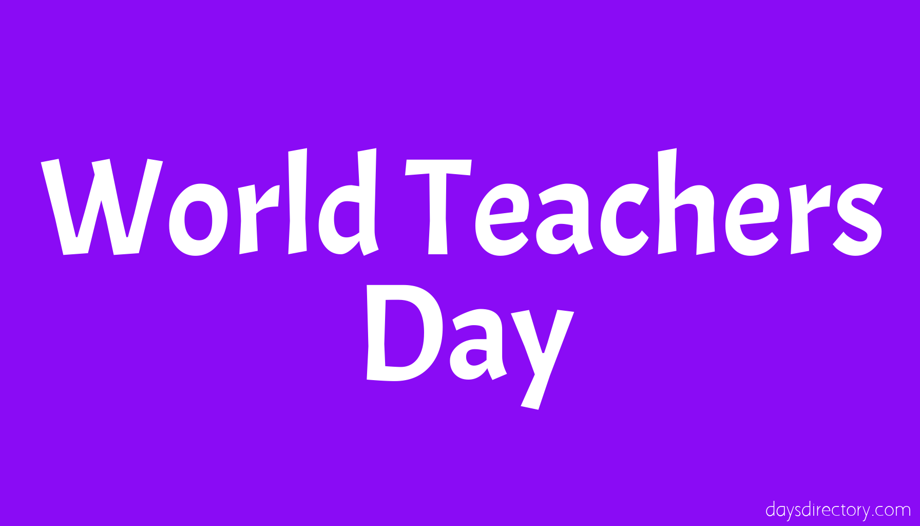 World Teachers Day