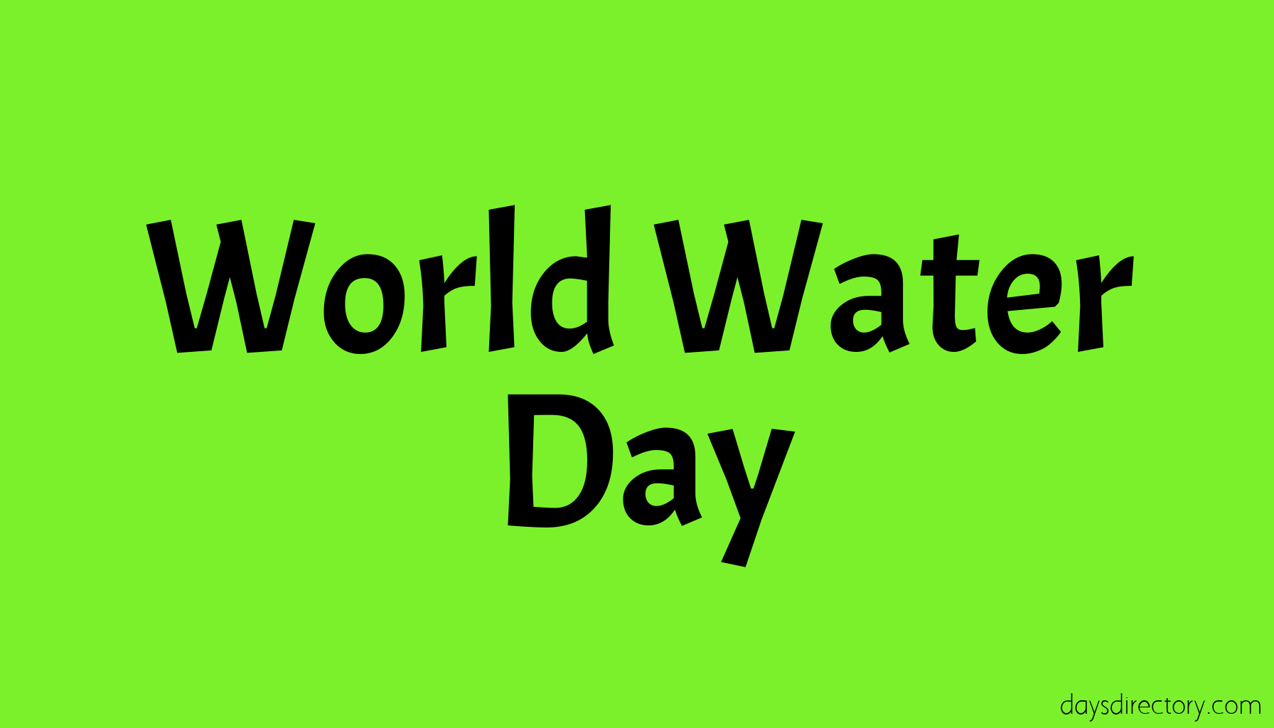 World Water Day