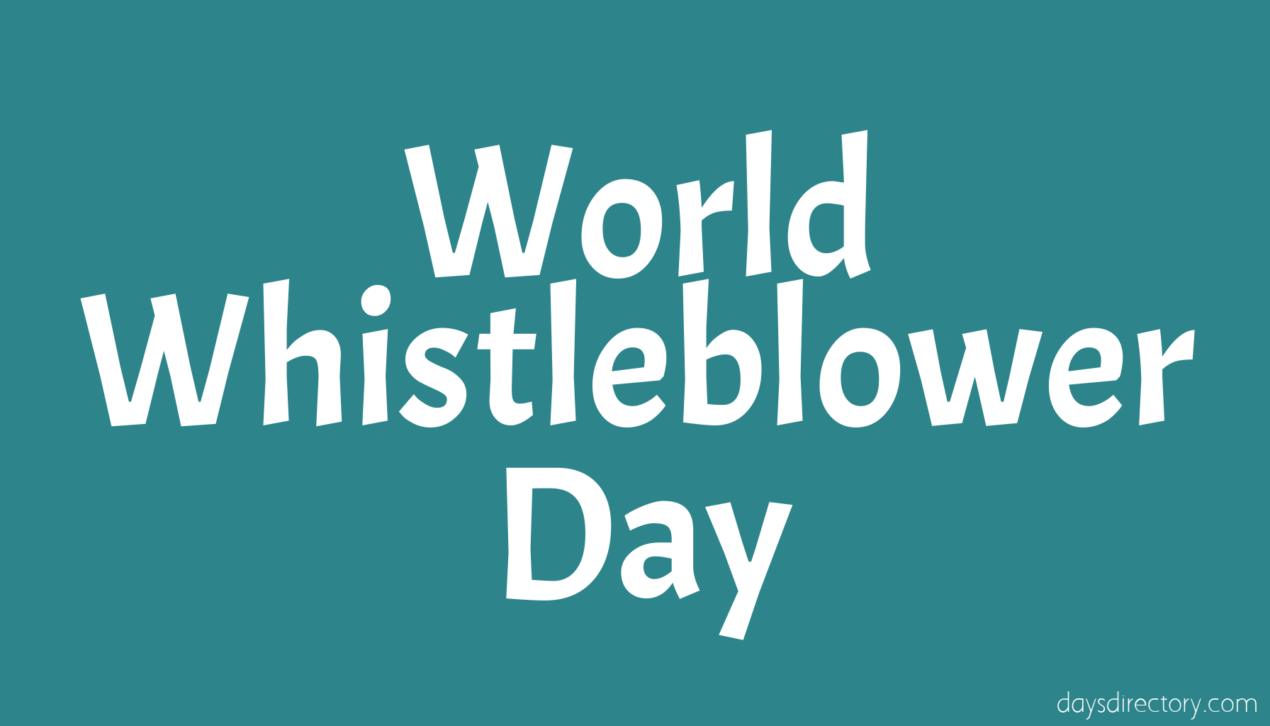 World Whistleblower Day