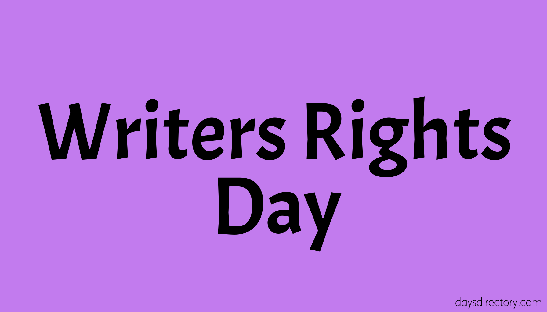 Writers Rights Day