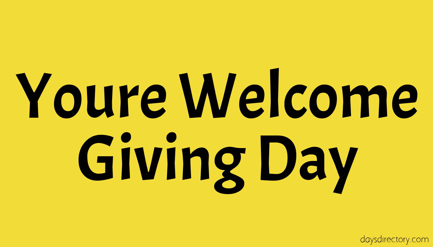Youre Welcome Giving Day